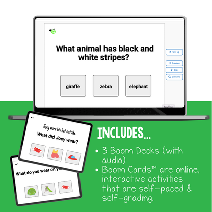 What Question Interactive Boom Cards