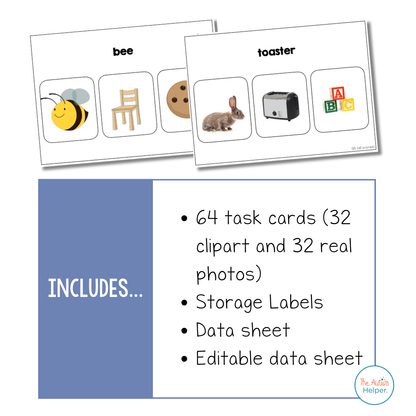 Match Word to Picture Task Cards [ABLLS-R Aligned Q5]