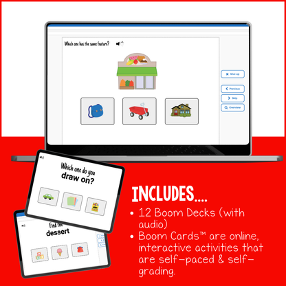 Feature, Function, & Class Interactive Boom Card BUNDLE