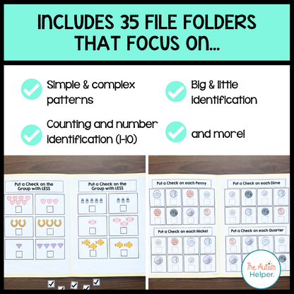 Level 1 Math Leveled Daily Curriculum FILE FOLDER ACTIVITIES