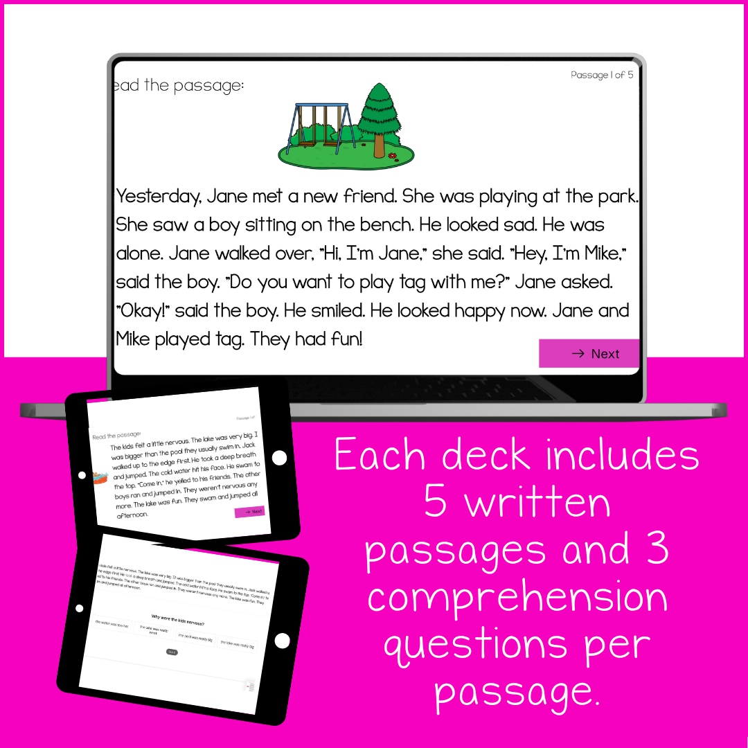 Reading Comprehension Digital Task Card Bundle