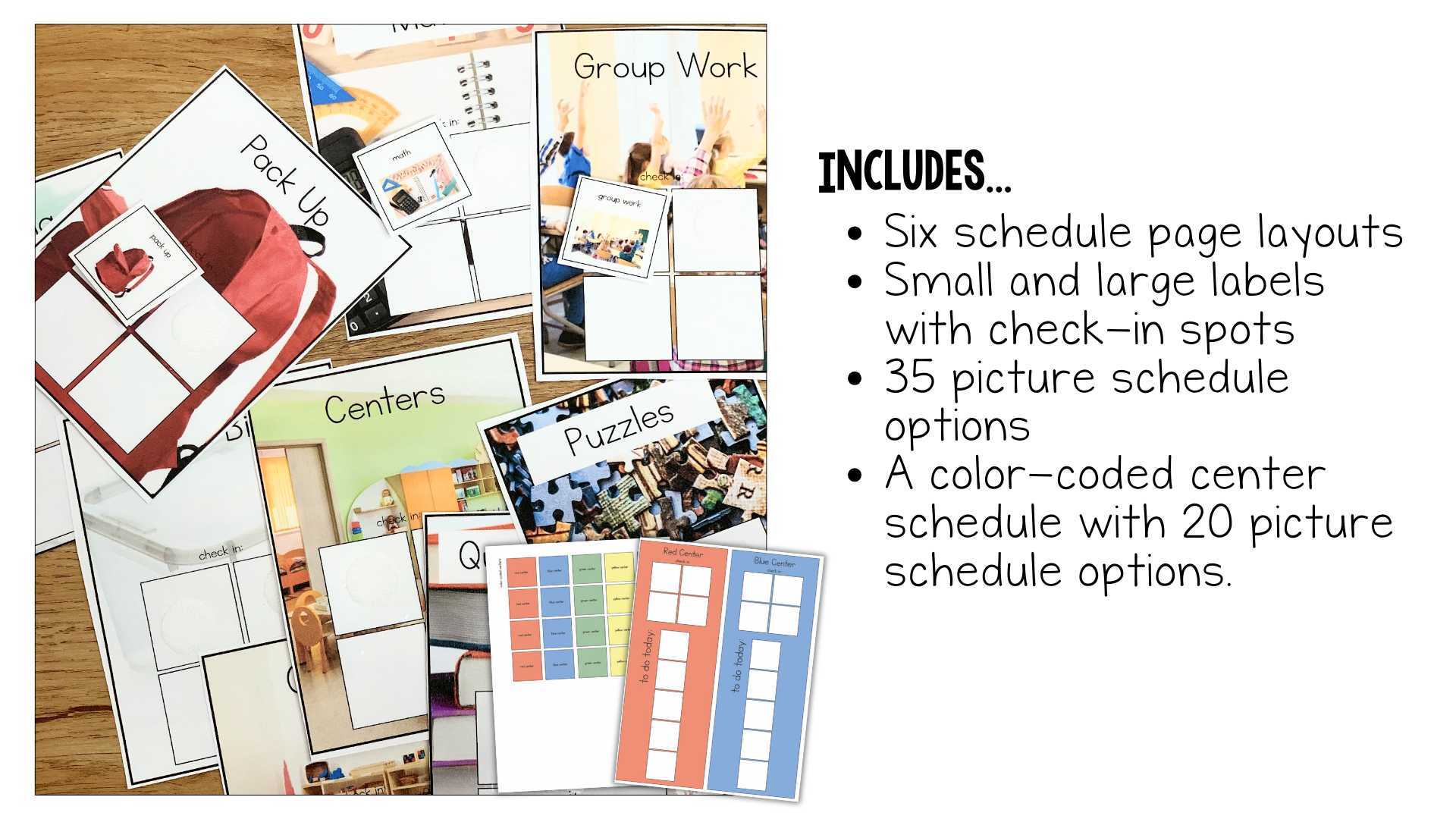 Real Photo Visual Schedules for Special Education Classroom – The ...