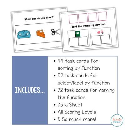 Function Task Cards [ABLLS-R Aligned B17, C37, G15, G24]