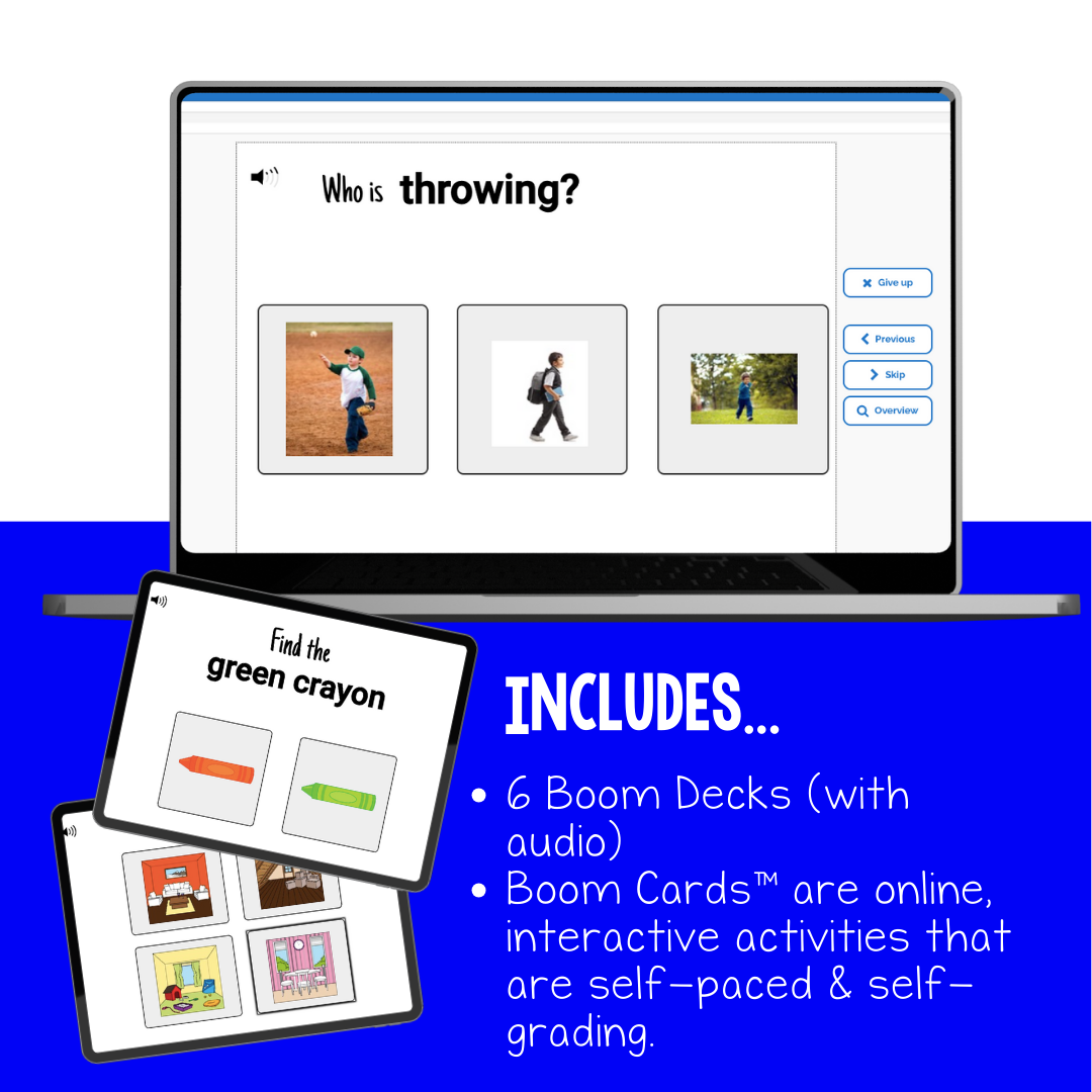 Receptive Language Skills Interactive Boom Cards