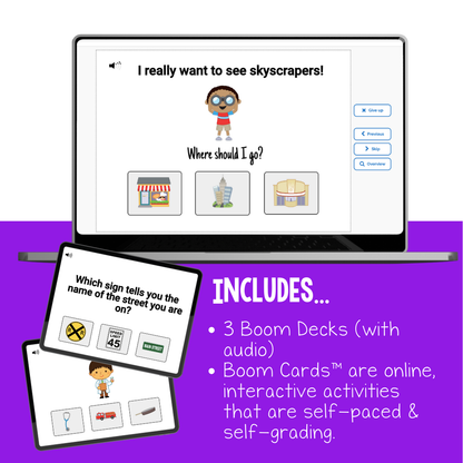 Social Studies Comprehension Interactive Boom Cards