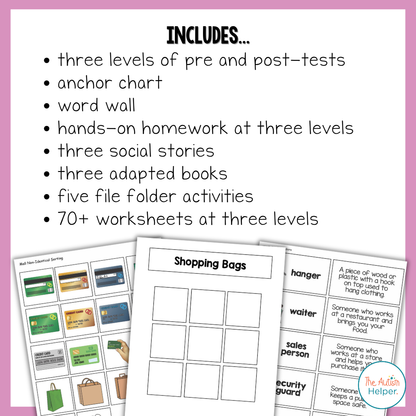 Shopping & Mall Themed Life Skills Unit