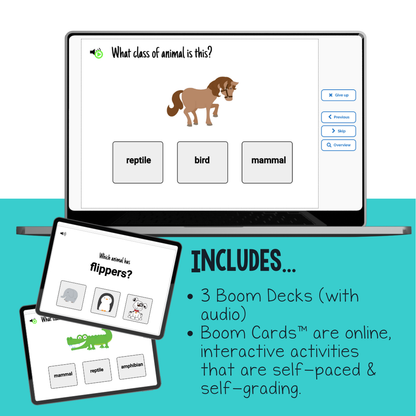 Animal Interactive Boom Cards