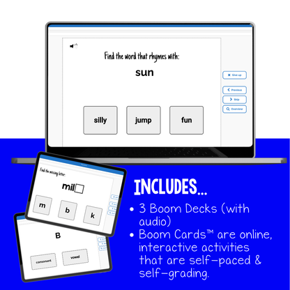 Letter and Word Interactive Boom Cards