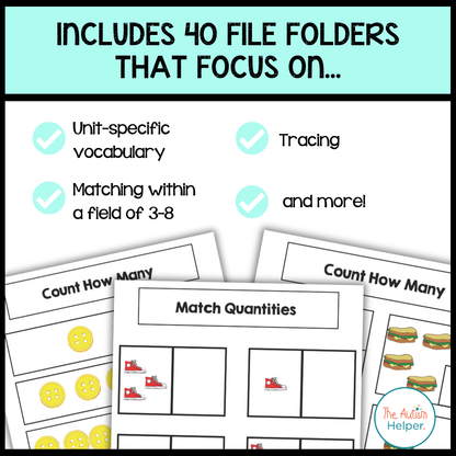 Level 0.5 Math Leveled Daily Curriculum FILE FOLDER ACTIVITIES