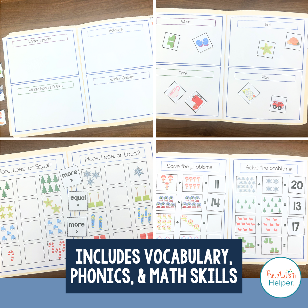 Winter File Folder Activities