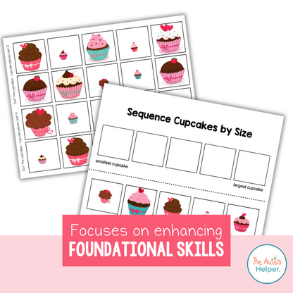 Cupcake File Folder Activities for Sorting, Counting, & Patterns