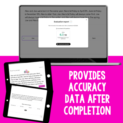 Level J Reading Comprehension Digital Task Cards