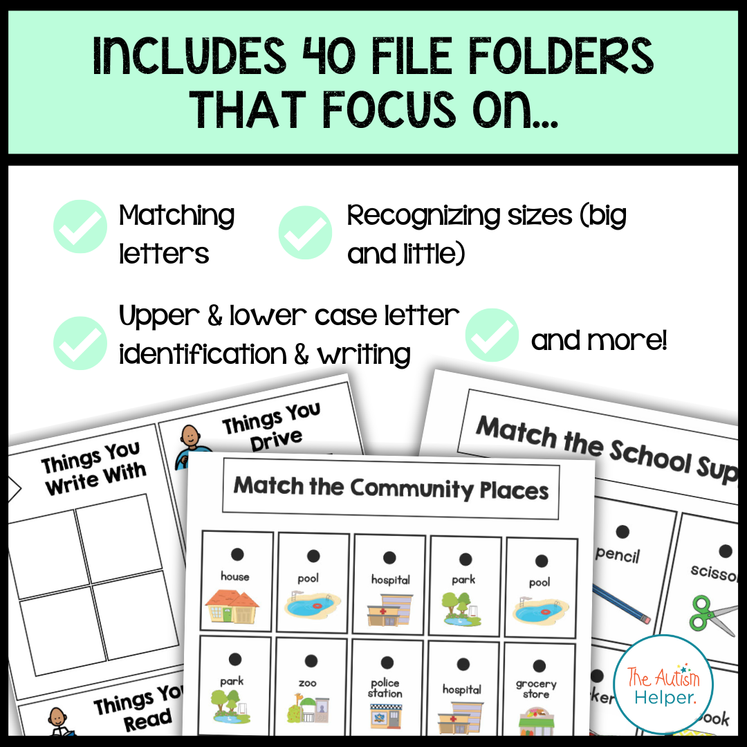 Level 1 Language Arts Leveled Daily Curriculum FILE FOLDER ACTIVITIES