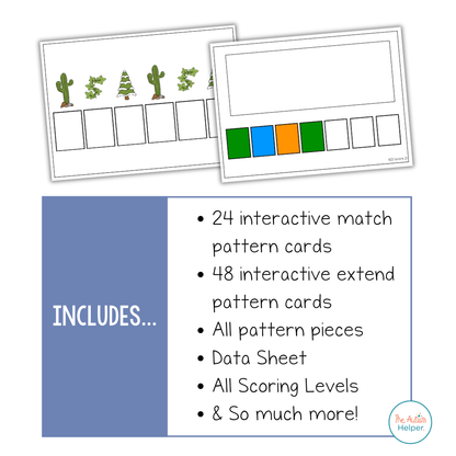 Pattern Task Cards [ABLLS-R Aligned B13, B22]