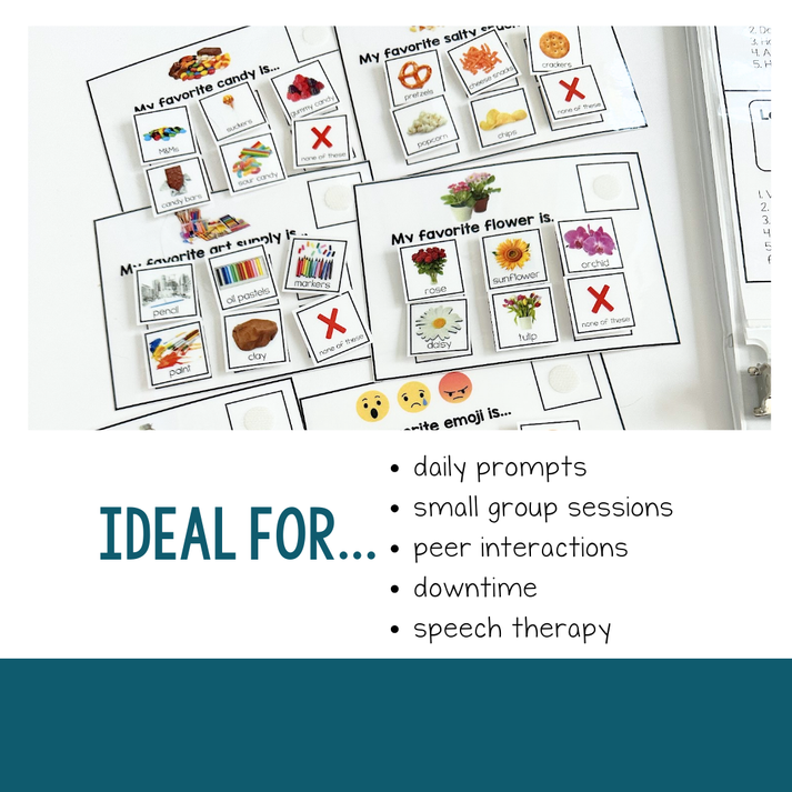 Visual Asd Talking Visual Conversation Starters (with Visual Choices) – The Autism Helper