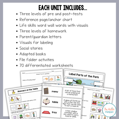 Community Life Skills Unit BUNDLE