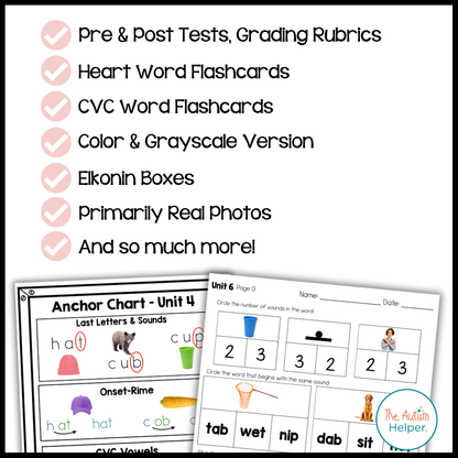 Phonics Leveled Daily Curriculum {LEVEL 1.5}