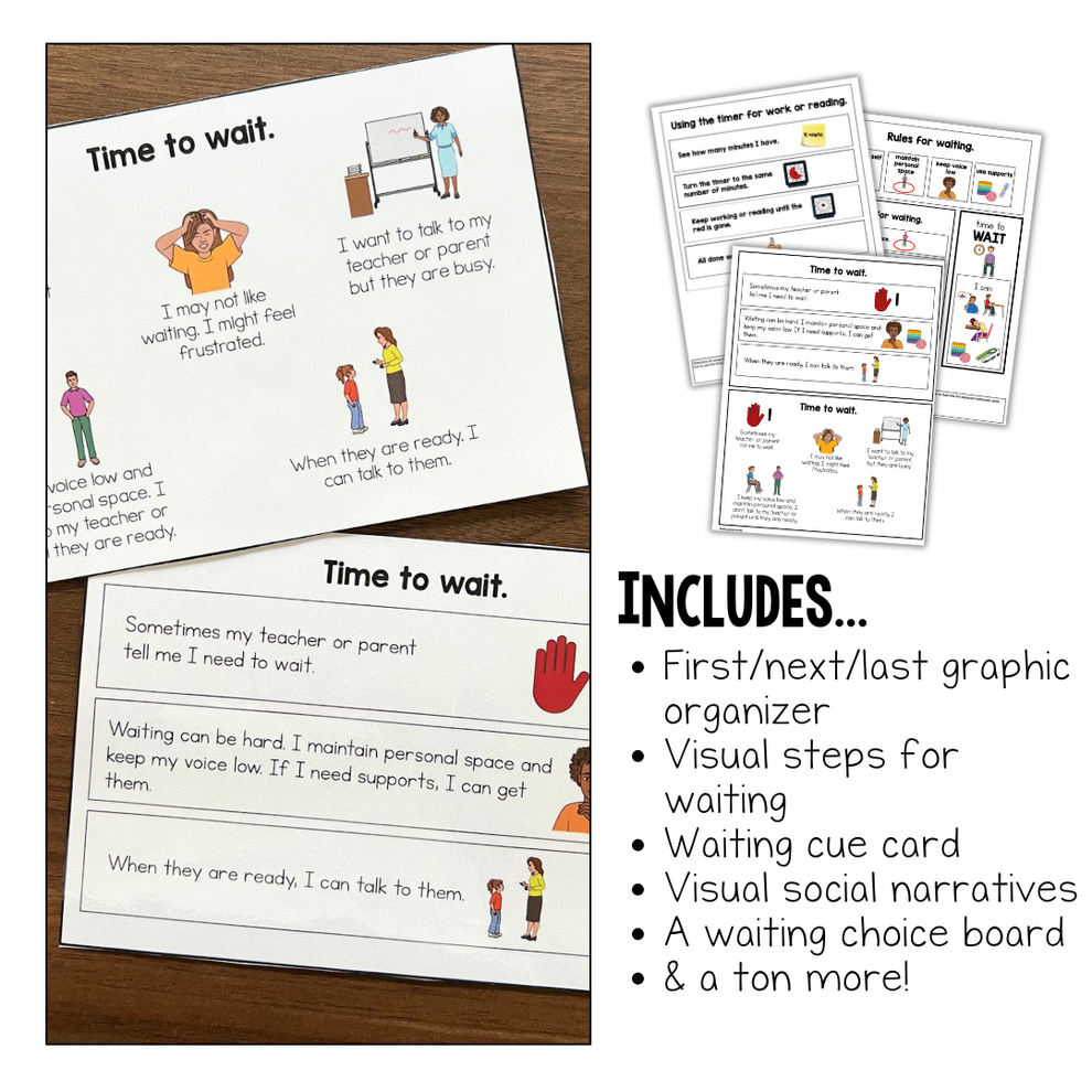 Time Management and Waiting Visuals – The Autism Helper