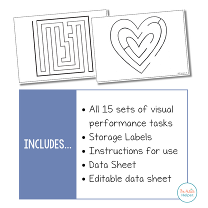 Visual Performance Task Card BUNDLE [ABLLS-R Aligned ALL B TASKS]