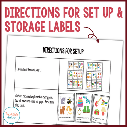 Feature and Function Task Cards – The Autism Helper