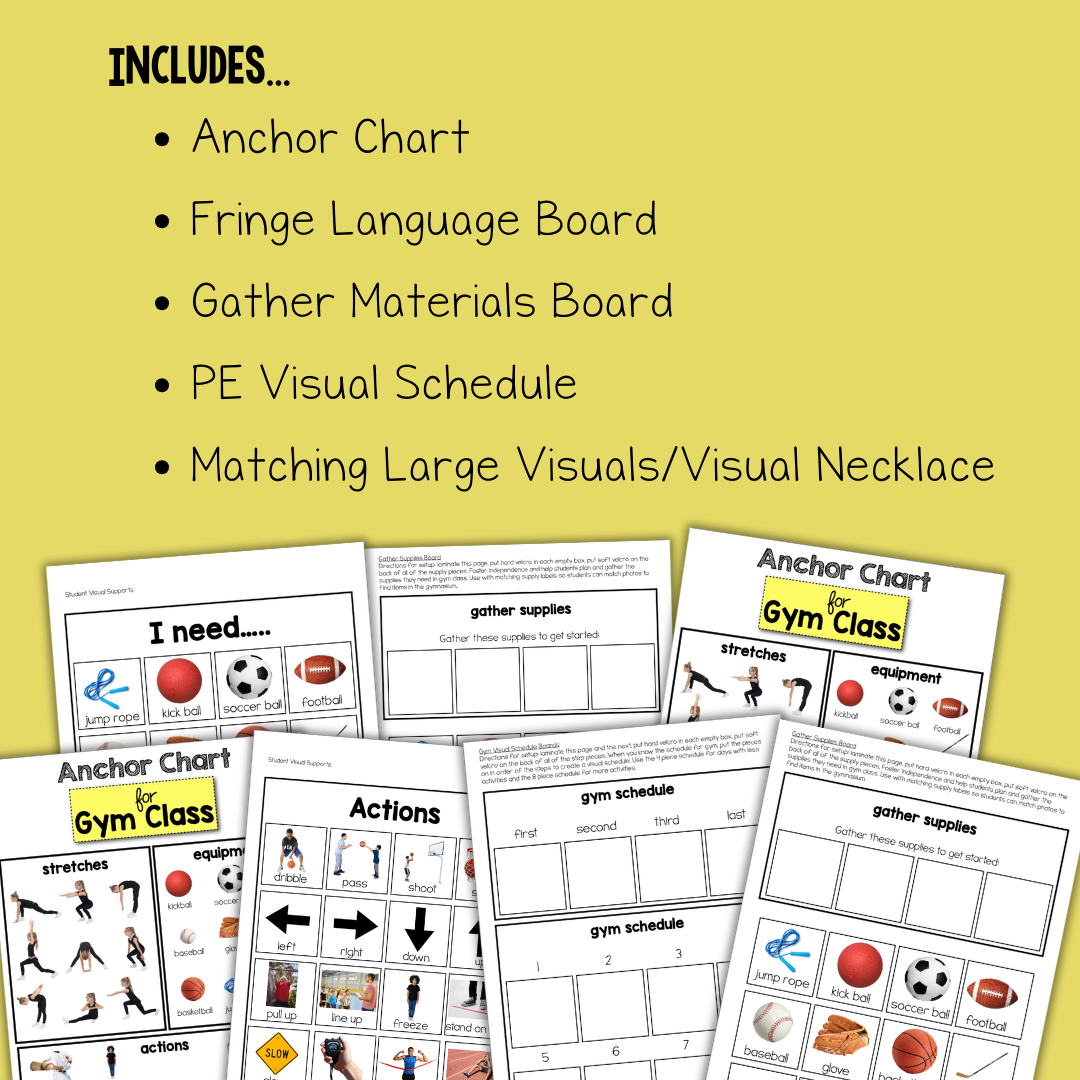 Visual Resources for Gym Class – The Autism Helper