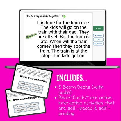 Reading Comprehension Level D Interactive Boom Cards