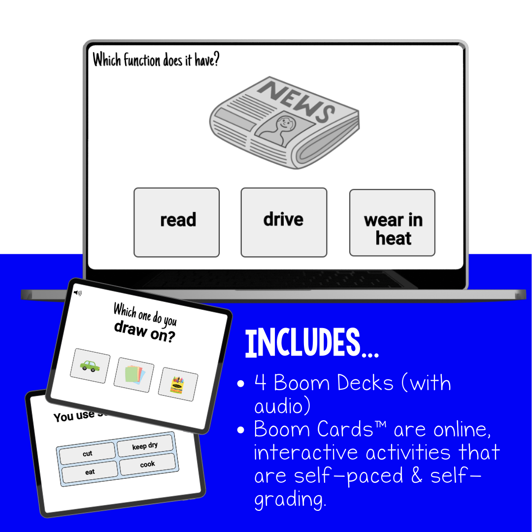 Object Function Interactive Boom Cards