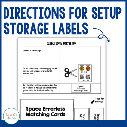 Outer Space Matching Task Cards