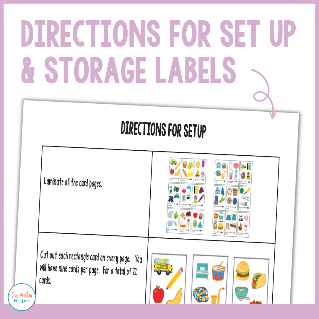 Non-Example and Negation Task Cards – The Autism Helper