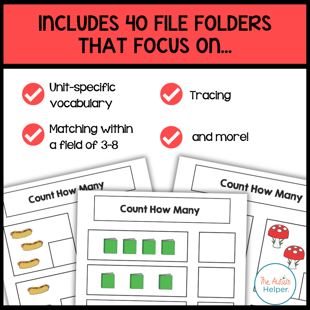 Level 0.5 Math Leveled Daily Curriculum FILE FOLDER ACTIVITIES