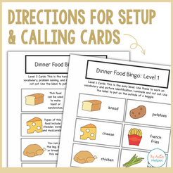 Dinner Food Bingo – The Autism Helper