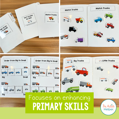 File Folder Activities to Match, Sort, Count, and More! {TRUCK themed}