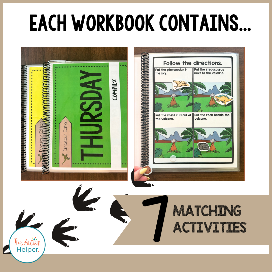 Complex Matching Weekly Workbooks - Dinosaurs