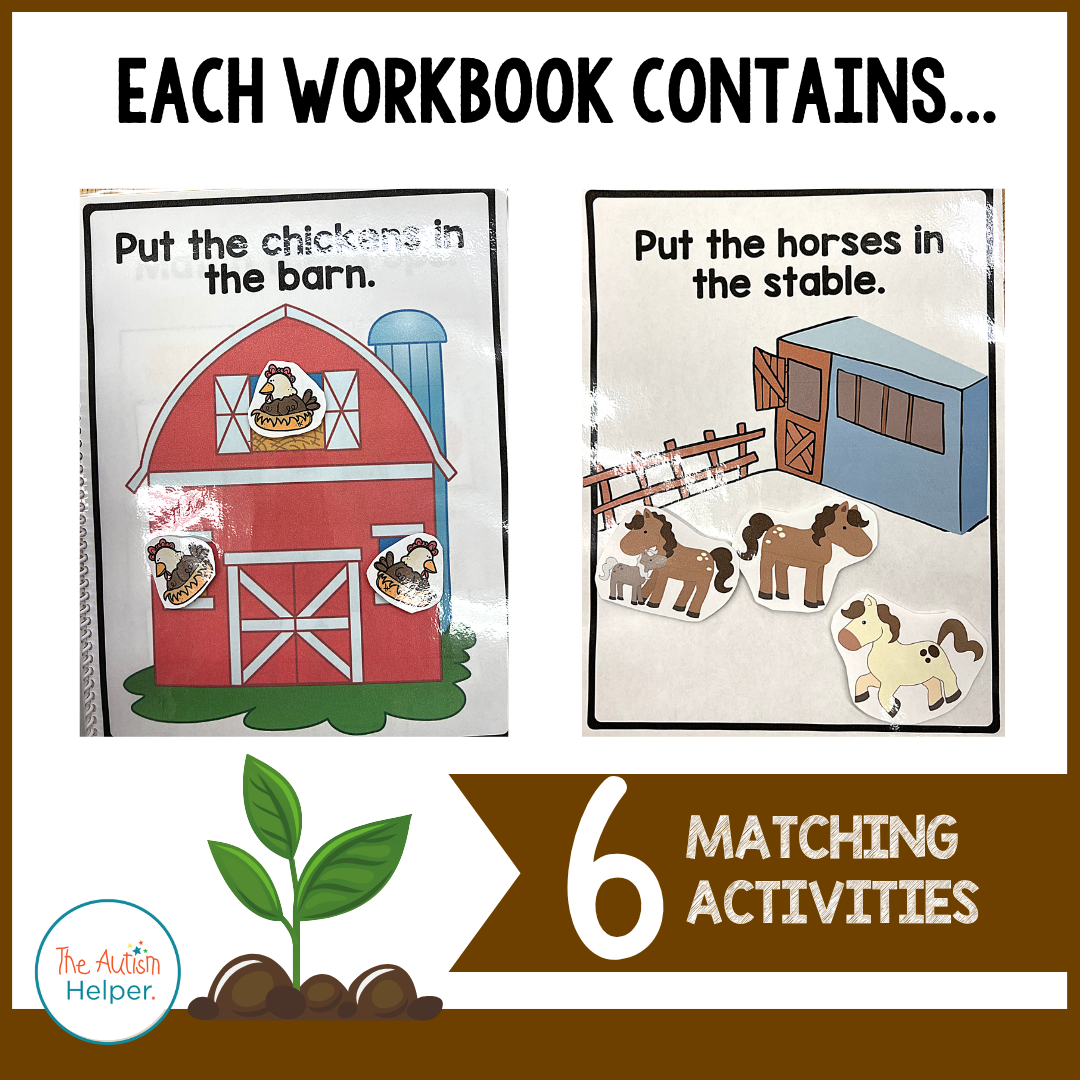 Easy Matching Weekly Workbooks - Farm Edition