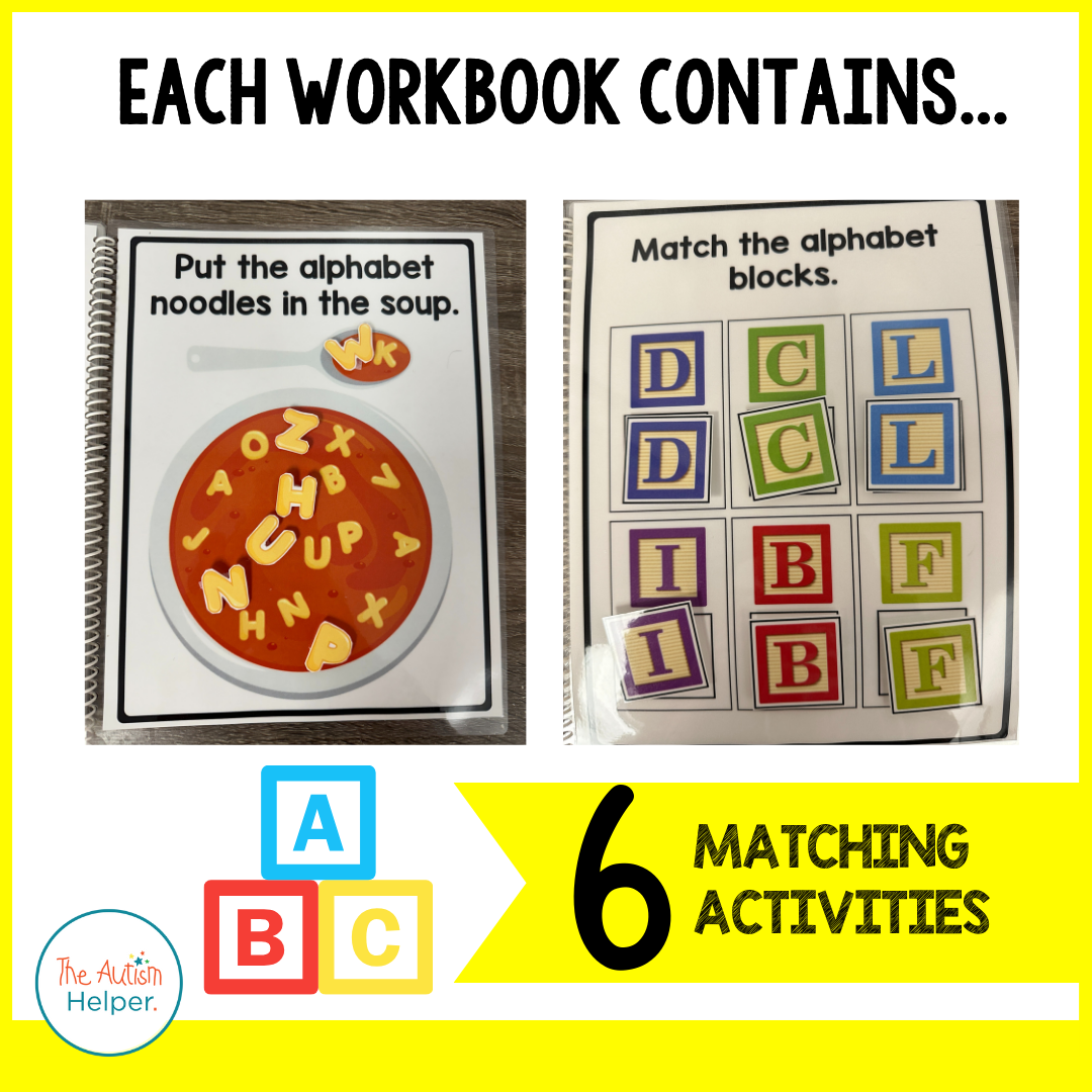 Easy Matching Weekly Workbooks - Letters & Numbers Edition