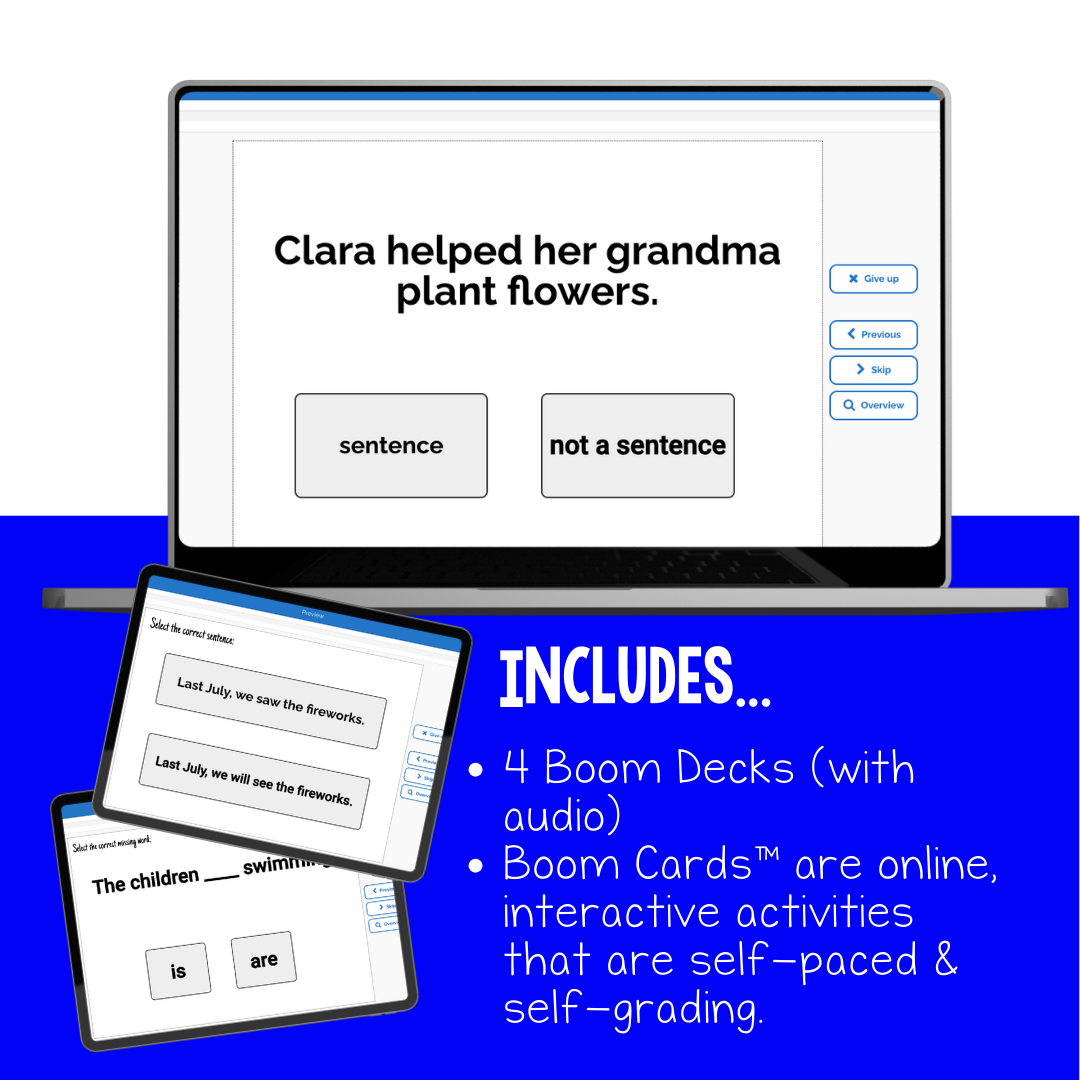 Sentence Structure Interactive Boom Cards