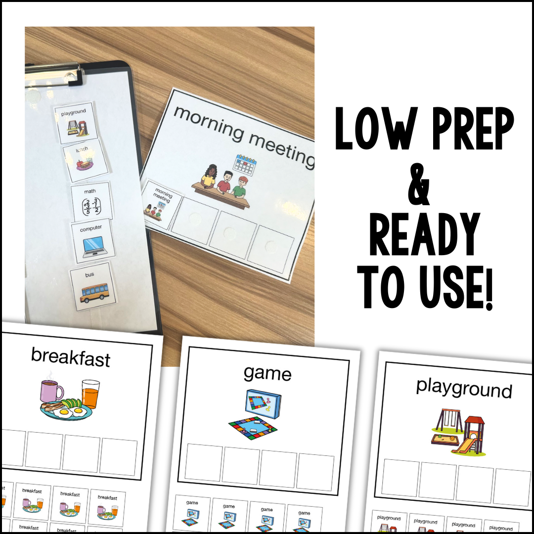 Daily Visual Schedules for Special Education