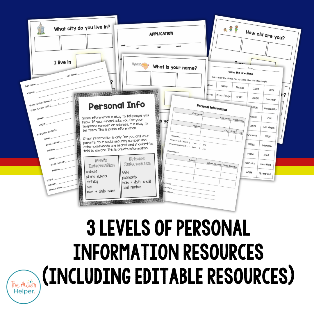 Personal Information Mega Pack {BUNDLE}