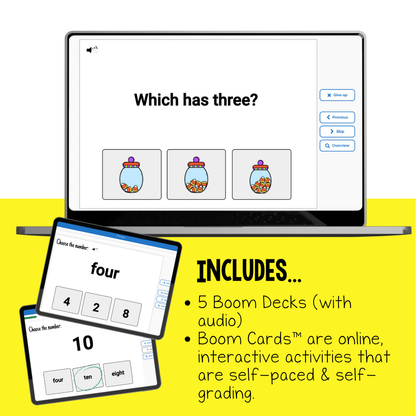 Numbers and Counting Interactive Boom Cards