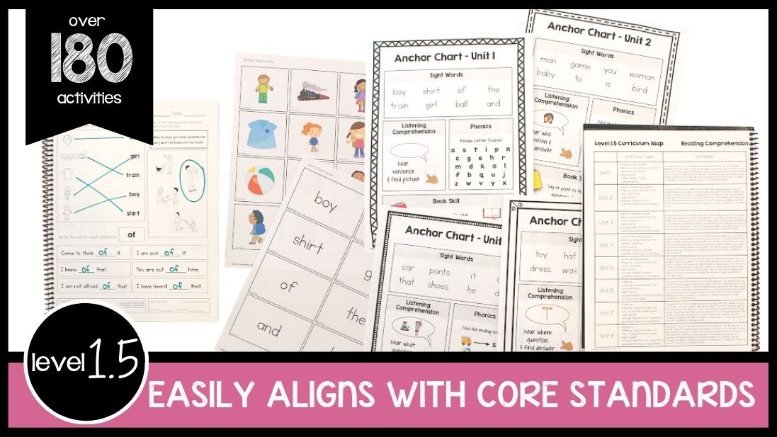 Reading Daily Program Level Reading Comprehension Leveled Daily Curriculum {LEVEL 1.5} – The Autism ...