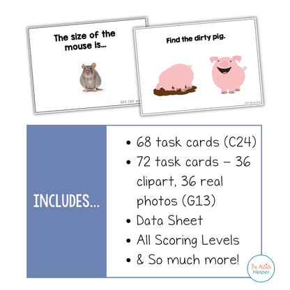 Adjective Task Cards [ABLLS-R Aligned C24, G13]