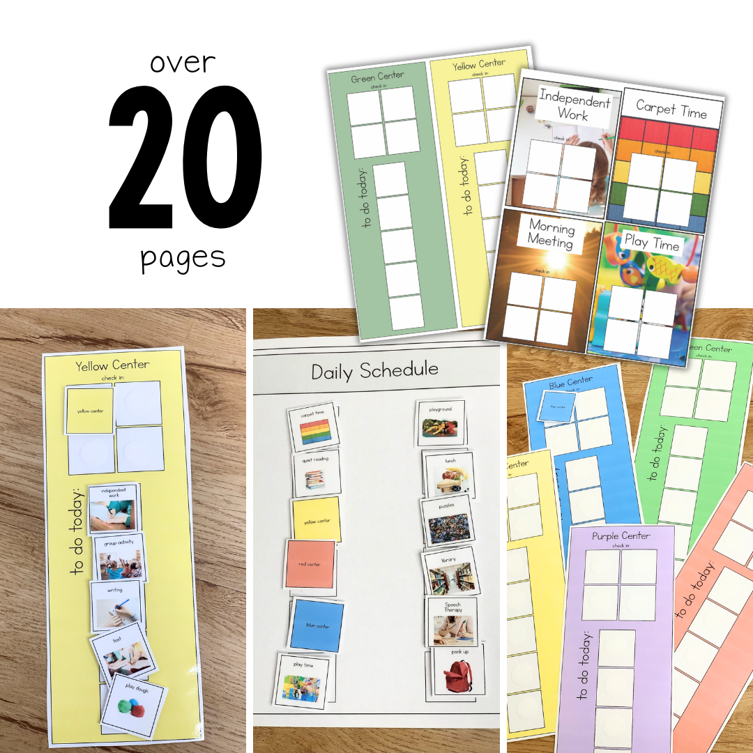 Real Photo Visual Schedules for Special Education Classroom