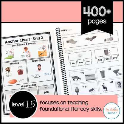 Phonics Leveled Daily Curriculum {LEVEL 1.5}