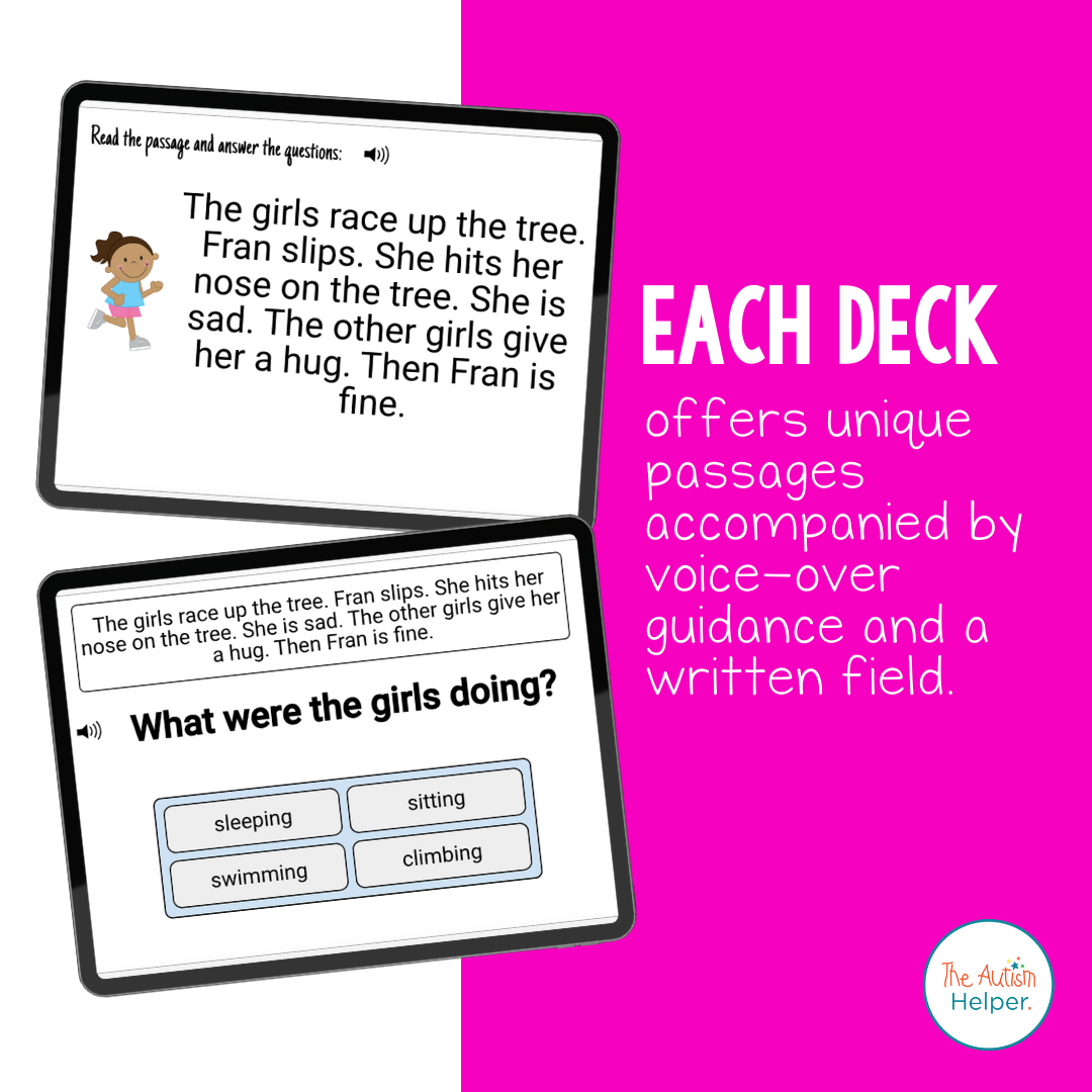 Reading Comprehension Level D Interactive Boom Cards