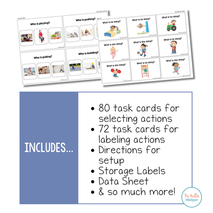 Action Task Cards [ABLLS-R Aligned C35, G8]