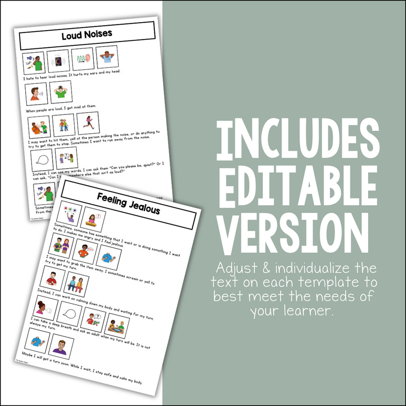 Visual Social Stories - Behavior Set – The Autism Helper