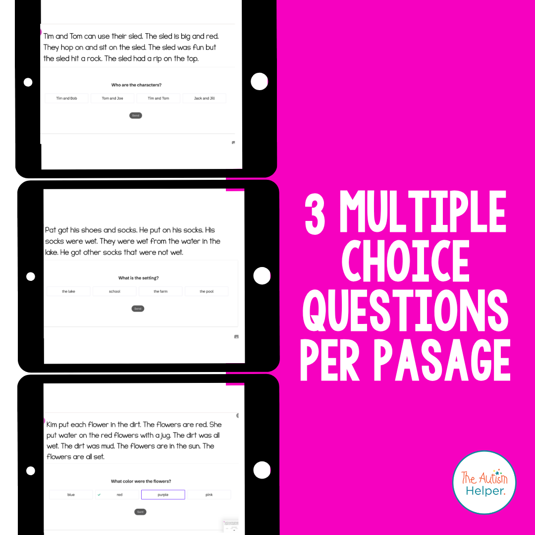 Level C Reading Comprehension Digital Task Cards