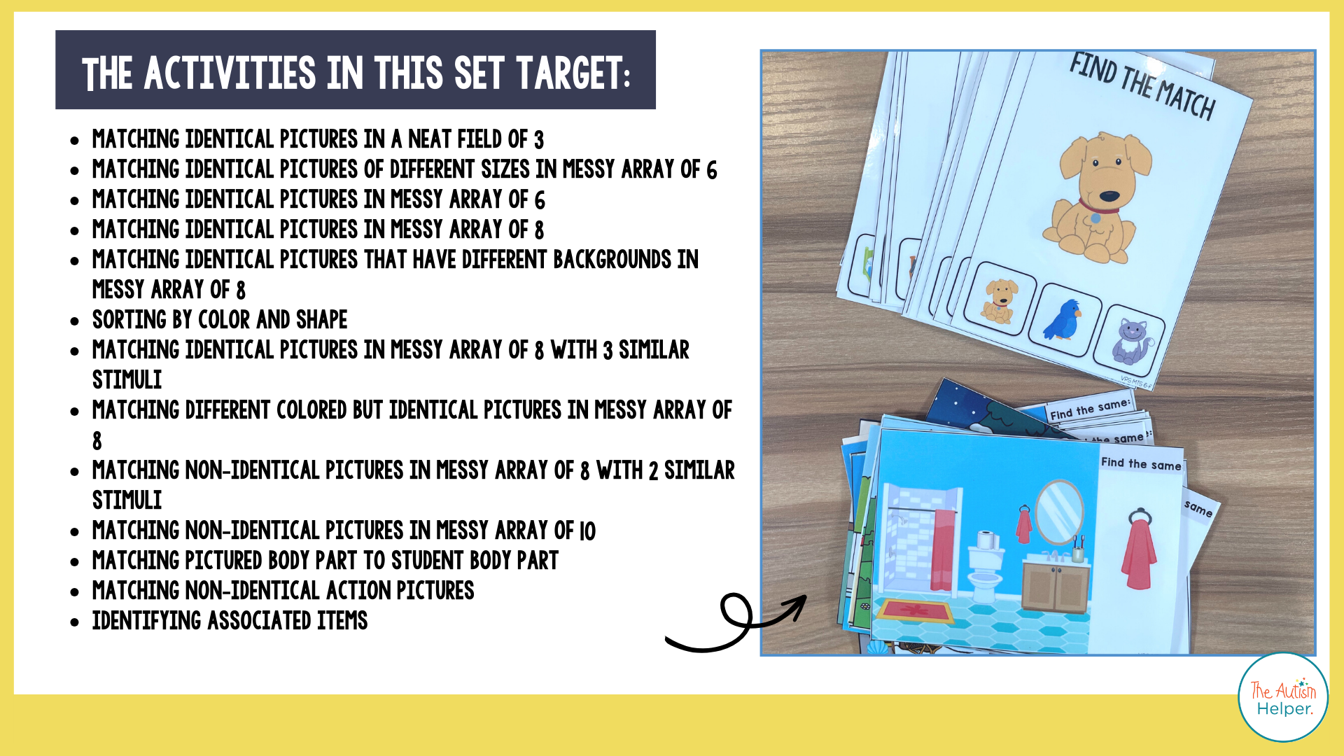 VB-MAPP Task Cards: Visual Perceptual Skills & Match to Sample Level 2 ...