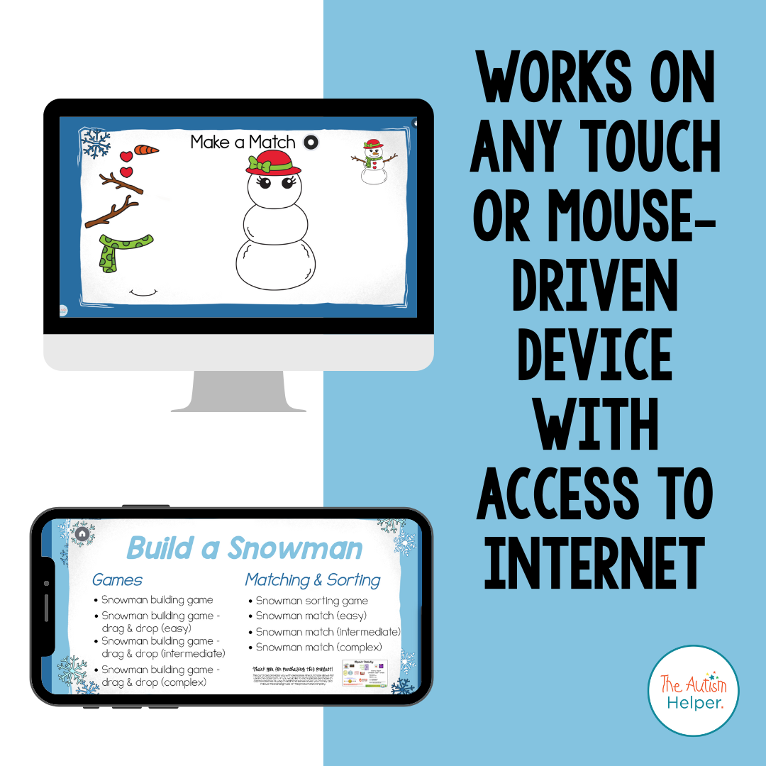 Digital Build-a-Snowman Activities
