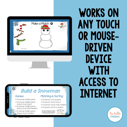 Digital Build-a-Snowman Activities